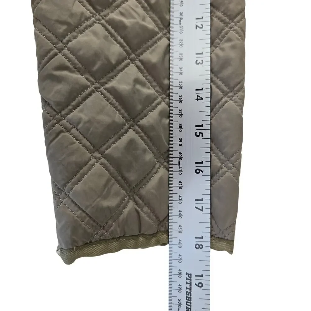 Minimalist Cozy Kidcore Soft Outdoorsy Crewcuts Quilted Jacket Leopard Lining M